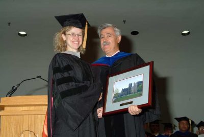 Colby receives the Outstanding Recent Alumni Award