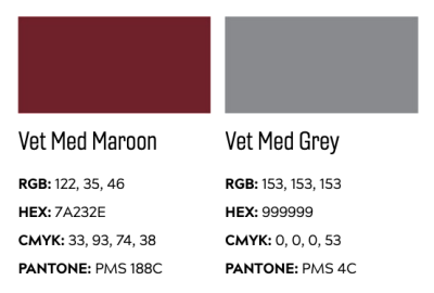 Vet Med Maroon and Grey