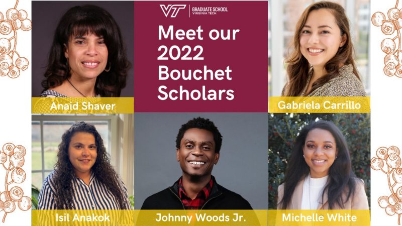 image with the faces of the five Bouchet Scholars