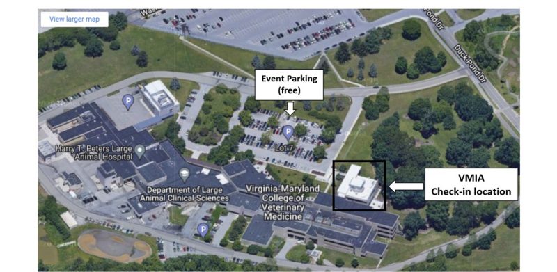 Aerial map of VMCVM check-in location.