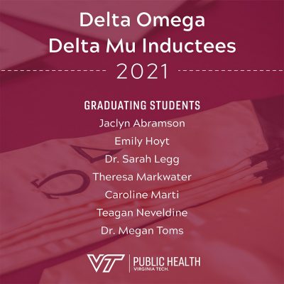 Delta Omega Inductees Class of 2021
