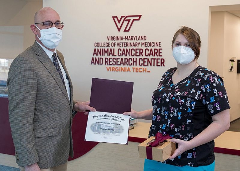 Desiree Waldo and VA-MD Vet Med Dean Dan Givens